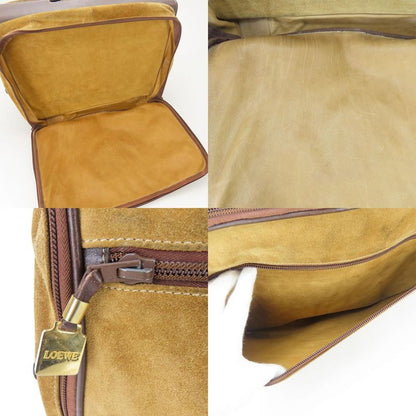 Loewe Business Bag Leather Brown Beige Gold Hardware Attache Case Hard Case
