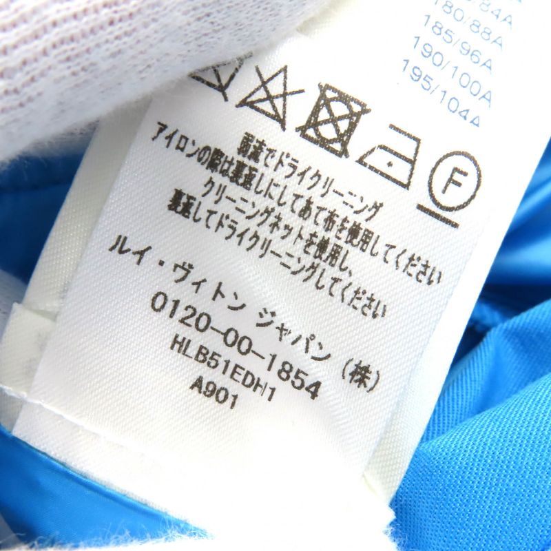 Louis Vuitton 22SS Hlb51e Monogram Flower Quilted Jacket Blouson Blue 48 Made