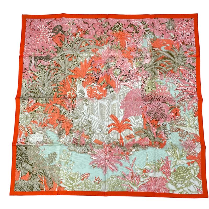 Hermes Carre 90 Faubourg Tropical Faubourg Tropical Multicolor With Box