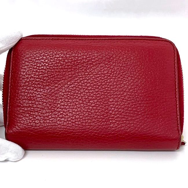 Gucci Round Zipper Wallet Red Interlocking 464884