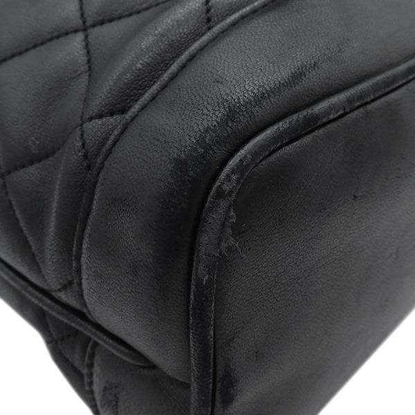 Chanel Backpack Daypack Matelasse Chain Backpack Sac Lambskin Black Gold