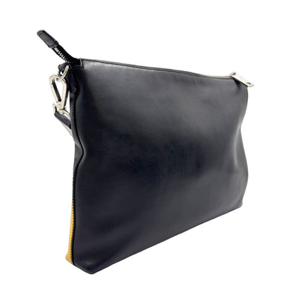 Fendi Monster Star Bugs Leather Yellow Black Shoulder Bag Silver — view 2