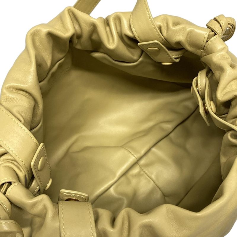 Bottega Veneta Shoulder Bag The Valve Beige Drawstring Shape / Detachable Strap