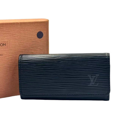 Louis Vuitton 4 Key Case Leather Black