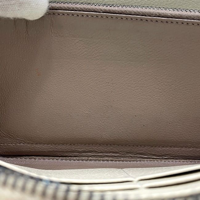 Bottega Veneta Round Zipper Long Wallet Cream Intrecciato Wallet