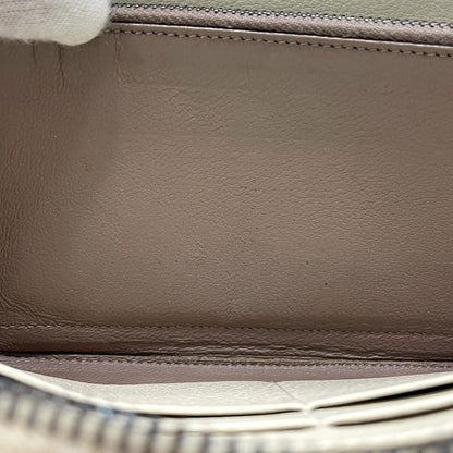 Bottega Veneta Round Zipper Long Wallet Cream Intrecciato Wallet