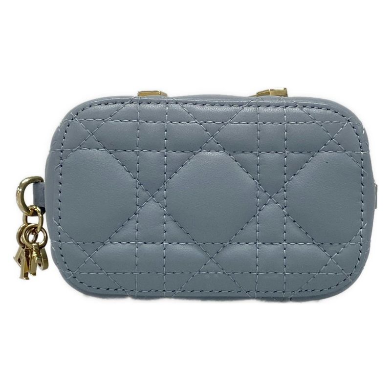 Dior/christian Dior Vanity Bag Lady Dior Micro Vanity S0935onmj Blue-grey