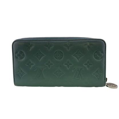Louis Vuitton Zippy Wallet Monogram Embossed Leather Blue Glacier