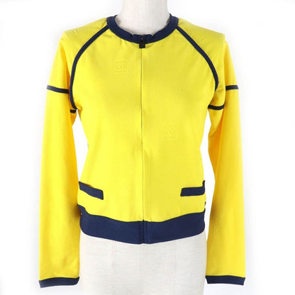 Chanel Vintage 08 P Sport Line Dot Pattern Collarless Zip Up