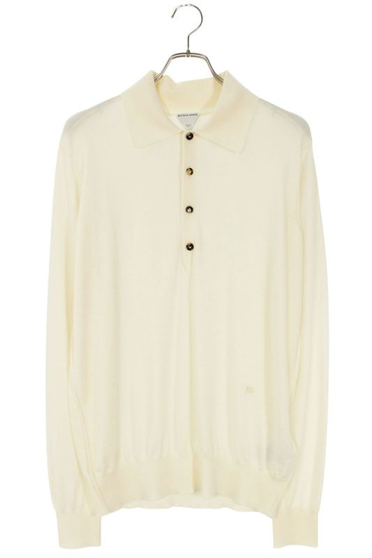 Bottega Veneta 25SS 812707 V4b70 Polo Knit Long Sleeve Cut And Sewn Men's XS