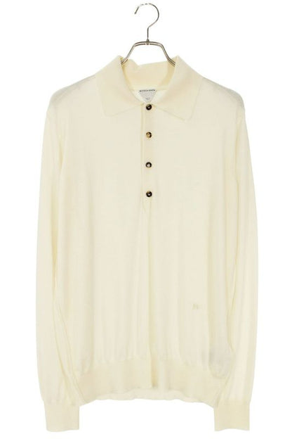 Bottega Veneta 25SS 812707 V4b70 Polo Knit Long Sleeve Cut And Sewn Men's XS