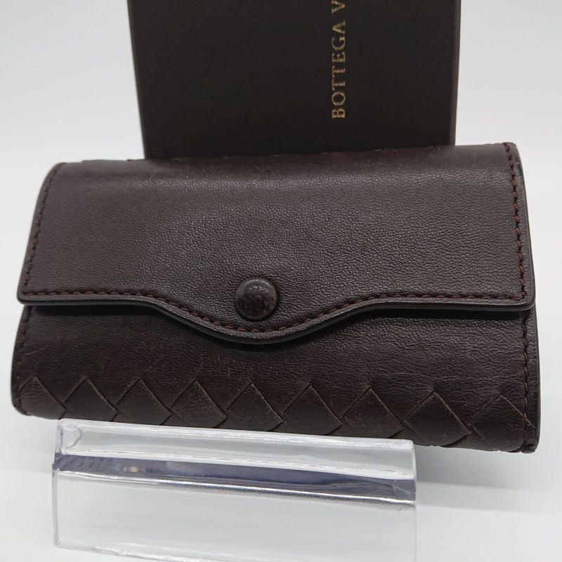 Bottega Veneta Key Case Brown 6ring With Box