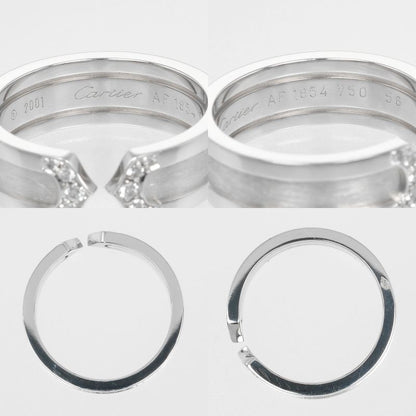 Cartier 2C 18kwhite Gold And Diamonds #16 Ladies 8.5g Ring