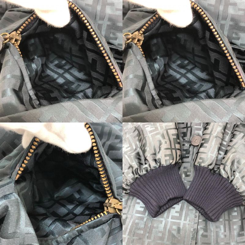 Fendi Nylon Jacket Zucca Pattern Nylon Blue