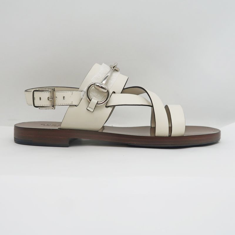 Gucci Sandals Bit White Dark Brown Size 37 1 2 Women's Apparel Women's