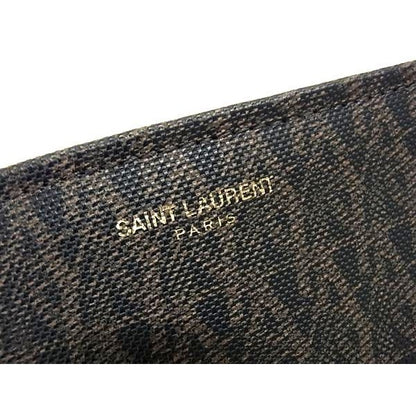 Saint Laurent All Over Pattern Clutch Bag Second Black — view 8