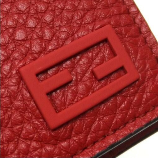 Fendi Bifold Compact Wallet Leather Red — view 4