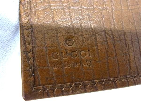 Gucci 112524 0959 Bamboo GG Pattern GG Canvas And Leather Bifold Wallet Brown