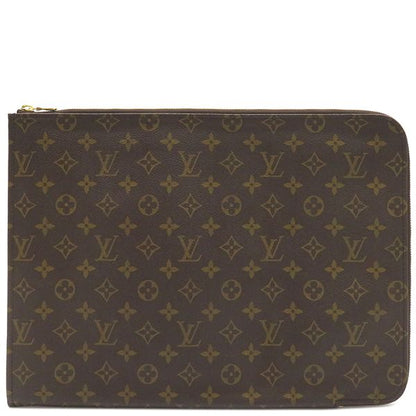 Louis Vuitton Clutch Bag Poche Documents Monogram Canvas Monogram Gold Hardware