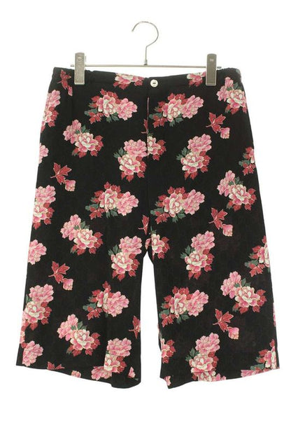 Gucci 624399 Zaep6 Flower Print GG Pattern Silk Half Pants Men's 44