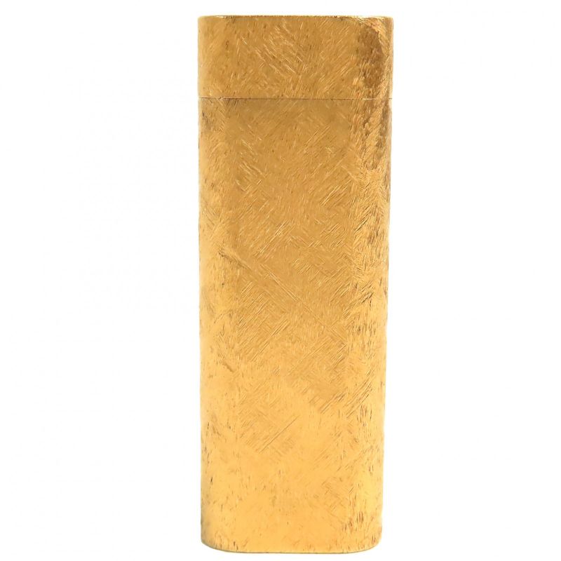 Cartier Oval All-over Roller Type Gas Lighter Smoking Goods Gold