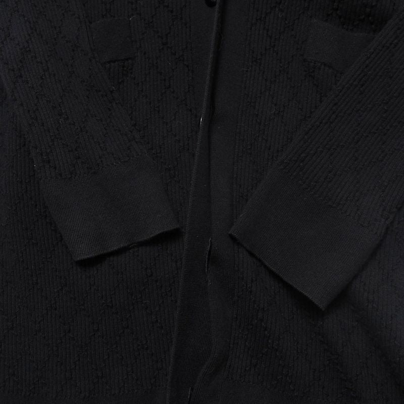 Chanel Knitwear Size 38 Long Knit Cardigan P45654 CC Coco Mark Logo Button