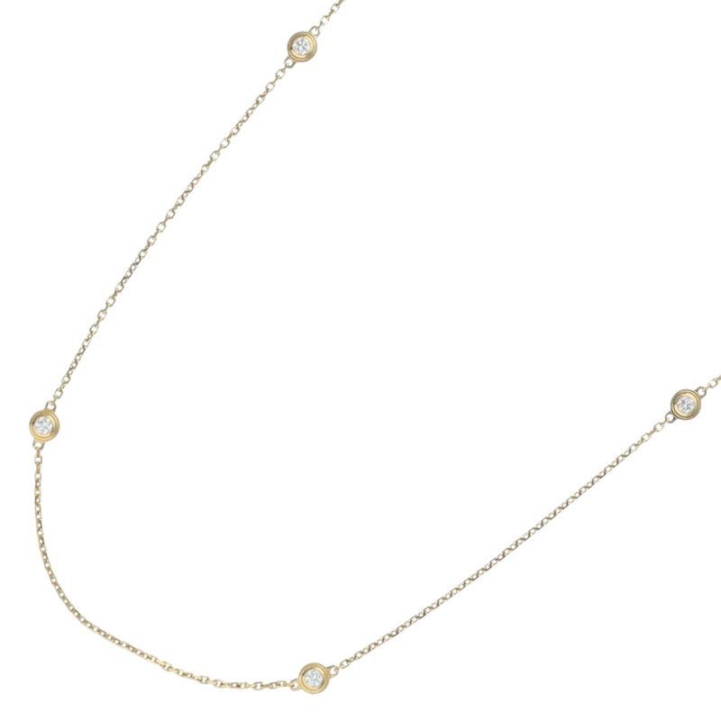 Cartier Diamants Légers De 18K Yellow Gold 6P Diamond Necklace Ladies