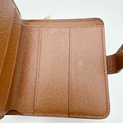 Louis Vuitton M61667 Monogram Compact Zipped Wallet With Zipper Pocket For