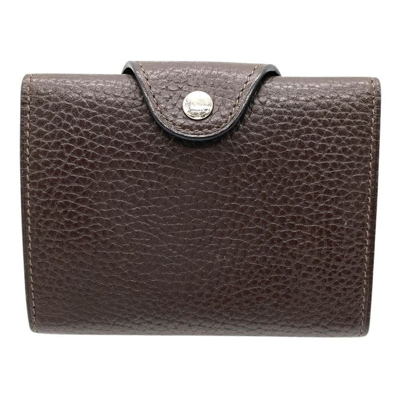 Hermes Iliade Gallop De Compact Wallet Bifold Vache Engraved B Brown