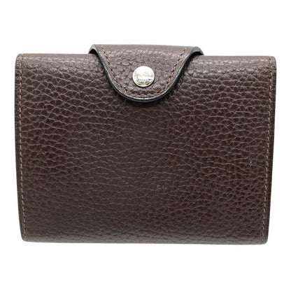 Hermes Iliade Gallop De Compact Wallet Bifold Vache Engraved B Brown