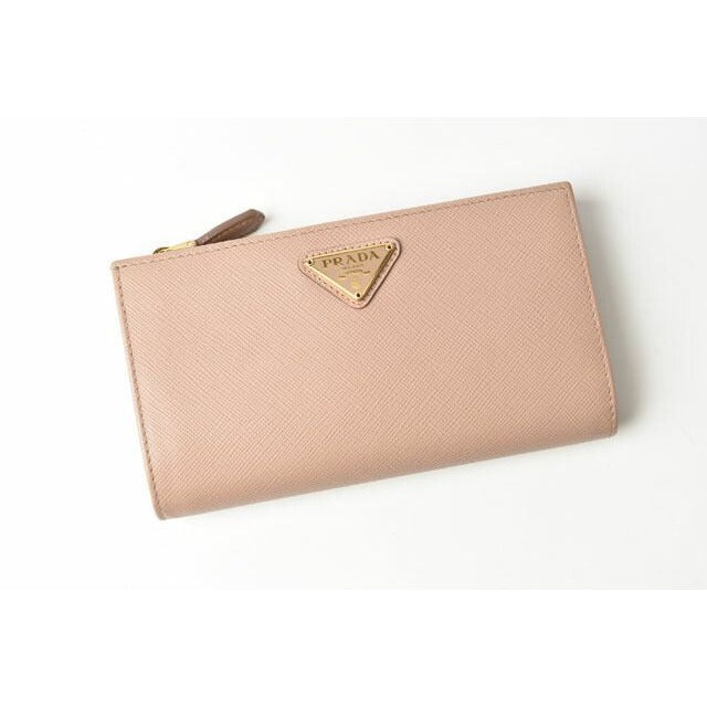 Prada Wallet Fold 1 Ml009 Saffiano Leather Cipria Beige — view 3