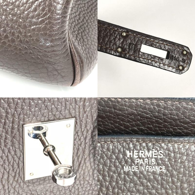 Hermes Handbag Birkin 35 Birkin 35 Taurillon Cles Mans Chocolat Brown