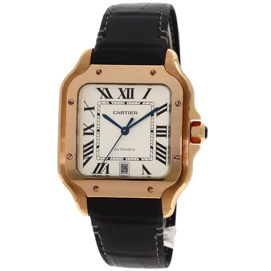 Cartier Santos de Cartier LM Watch 18K Pink Gold Leather