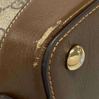 Gucci Handbag Horsebit 1955 Medium Top Handle Bag 620850 Dark Brown Beige And