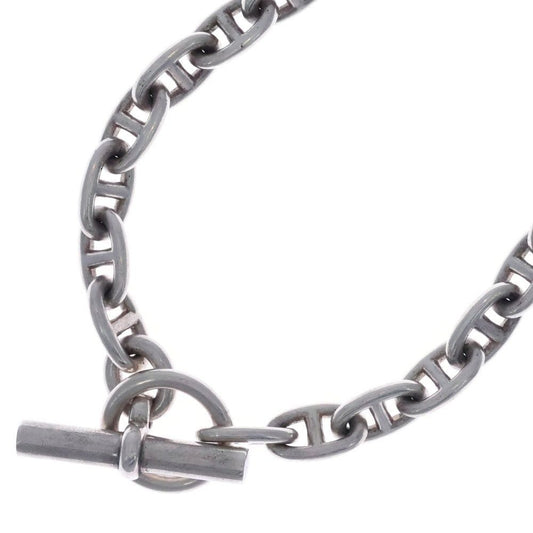 Hermes Vintage Chaine D'ancre MM Silver Necklace Cursive