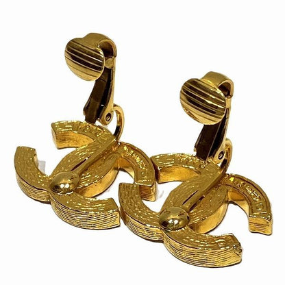 Chanel Coco Mark Rhinestone Branded Accessories Earrings Ladies