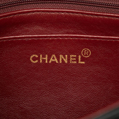 Chanel Diana Matelasse 23 Coco Mark Chain Shoulder Bag Black Lambskin Women