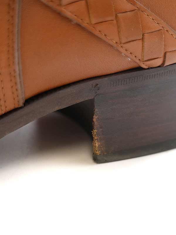 Bottega Veneta Jodhpurs Leather Heeled Boots Brown 40