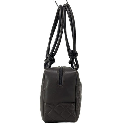 Chanel Shoulder Bag Cambon Line Bow Ring Bag A25171 Dark Brown Leather Lambskin