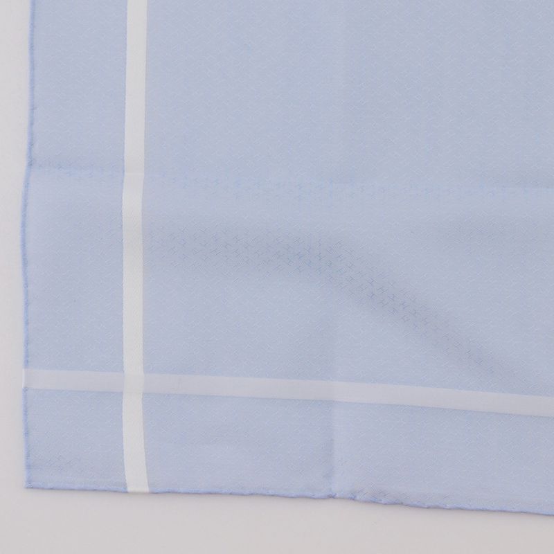 Hermes Jacquard H Handkerchief Set Of 2 Cotton Gray/light Blue Men's Handkerchie