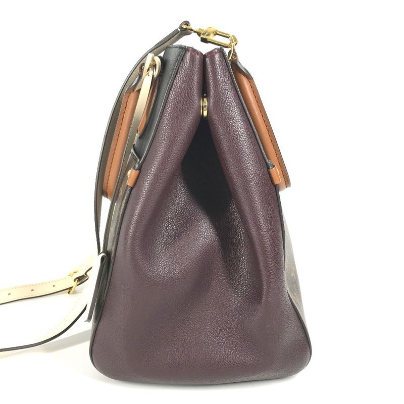 Louis Vuitton Handbag Fold Tote MM M45409 Monogram Canvas Brown