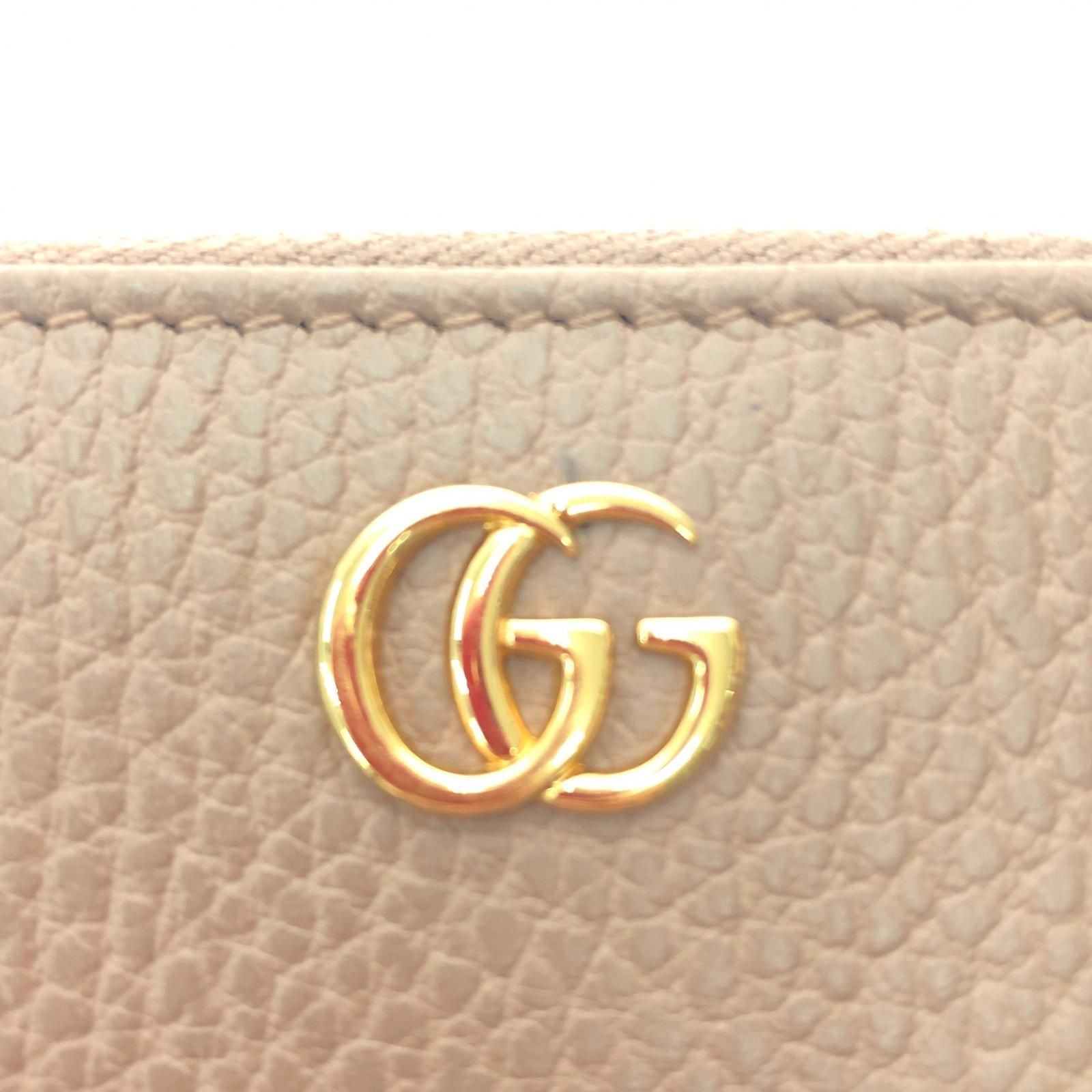 Gucci Women's Long Wallet Zip Around Wallet Petit Marmont Gold Hardware GG