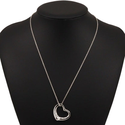 Tiffany & Co Open Heart Large Elsa Peretti 925 Silver Ladies 9.6g Necklace