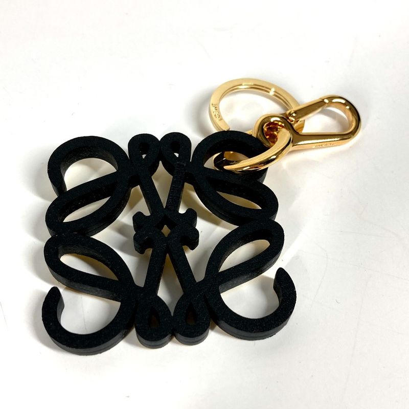 Loewe Key Holder Anagram Charm In Calf C821232x06 Leather Yellow