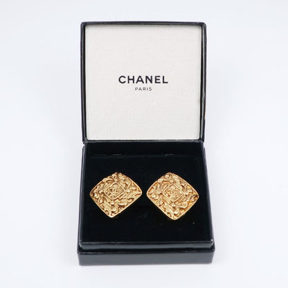 Chanel Coco Mark Vintage Gold Plated Ladies 19.7g Earrings