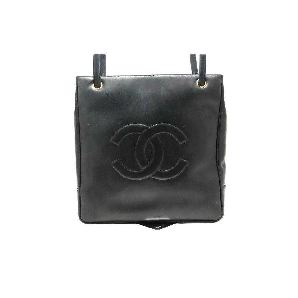 Chanel 1 Jumbo CC Logo GD Leather Tote