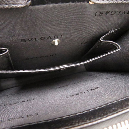 Bulgari 2way Leather Black 0428 Black Handbag Bvlgari