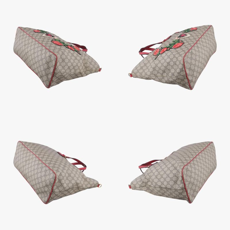 Guccigg Supreme Beige Red And Multicolor PVC Coated Canvas 453705 G020867460