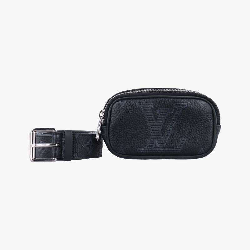 Louis Vuittonmonogram Taurillon Belt Noir Black Leather Mp282ubc4230