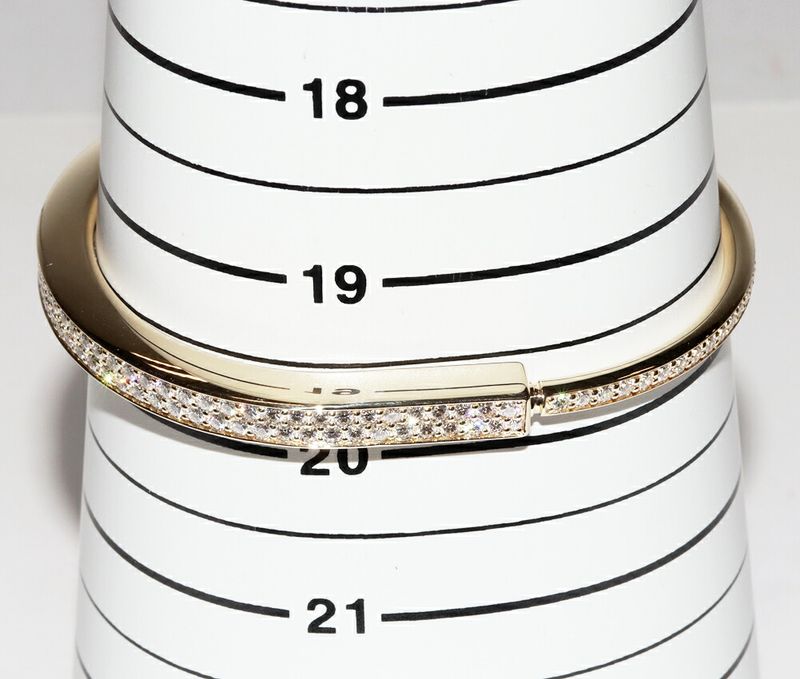 Tiffany & Co Bracelet Bangle 18K Yellow Gold Diamond 557ct Lock Bracelet Extra